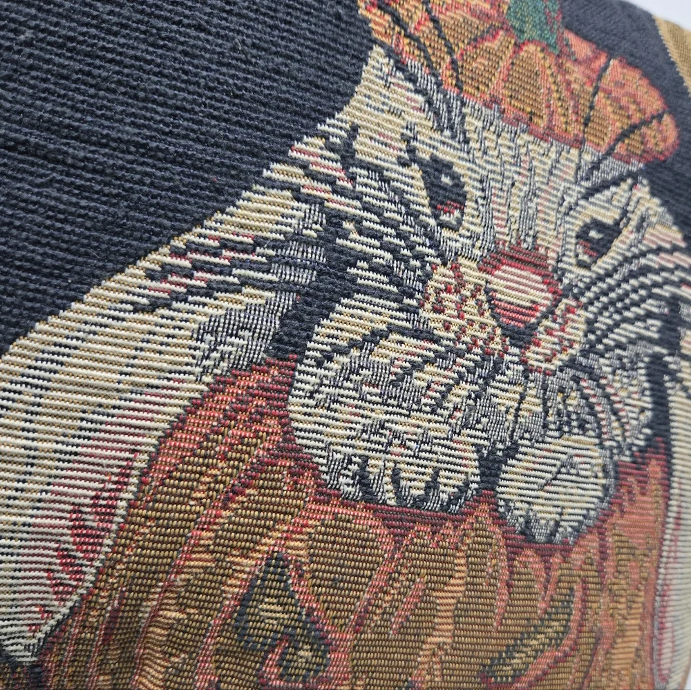 Halloween Tapestry Woven Pillow, rabbit pumpkin pillow